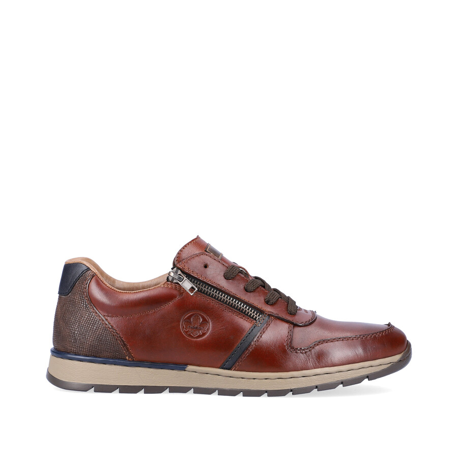 chaussures marron à fermeture éclair pour hommes rieker b2112-25