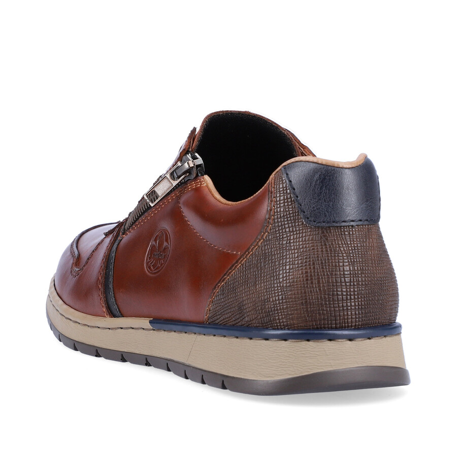 chaussures marron à fermeture éclair pour hommes rieker b2112-25