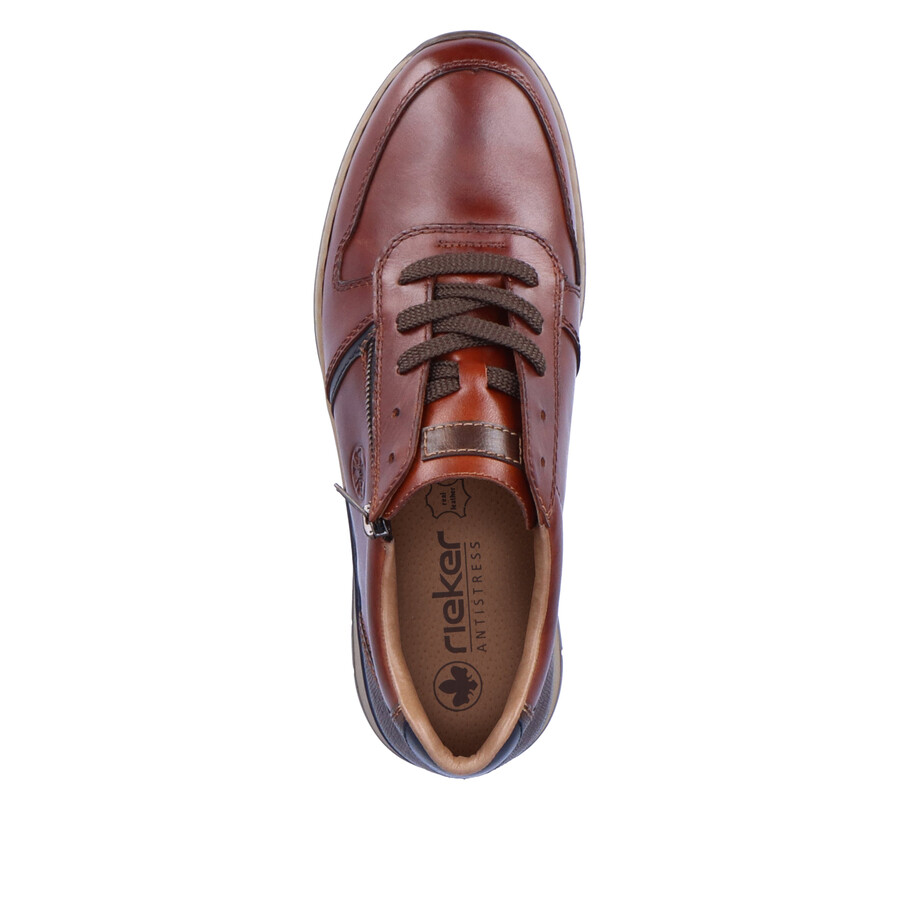 chaussures marron à fermeture éclair pour hommes rieker b2112-25