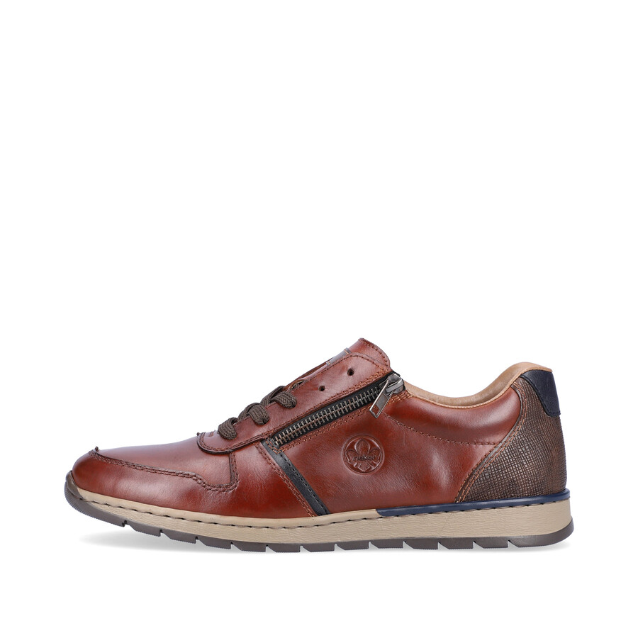 chaussures marron à fermeture éclair pour hommes rieker b2112-25