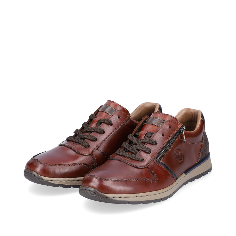 chaussures marron à fermeture éclair pour hommes rieker b2112-25