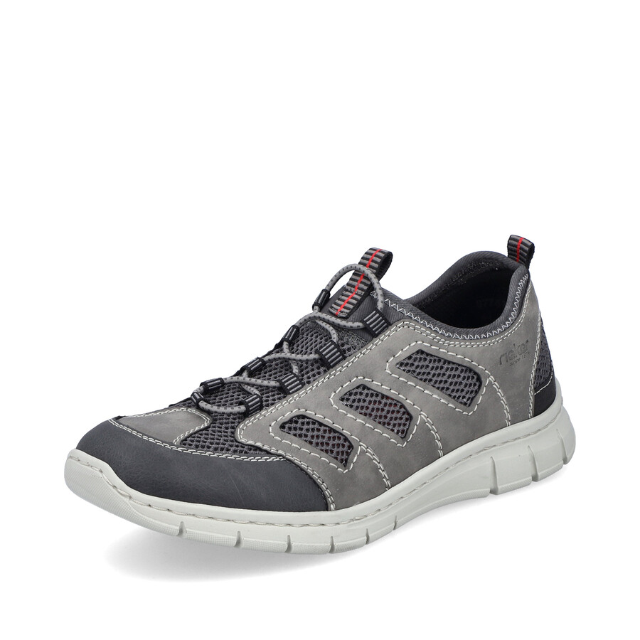 chaussures élastiques grises pour hommes rieker b7762-45