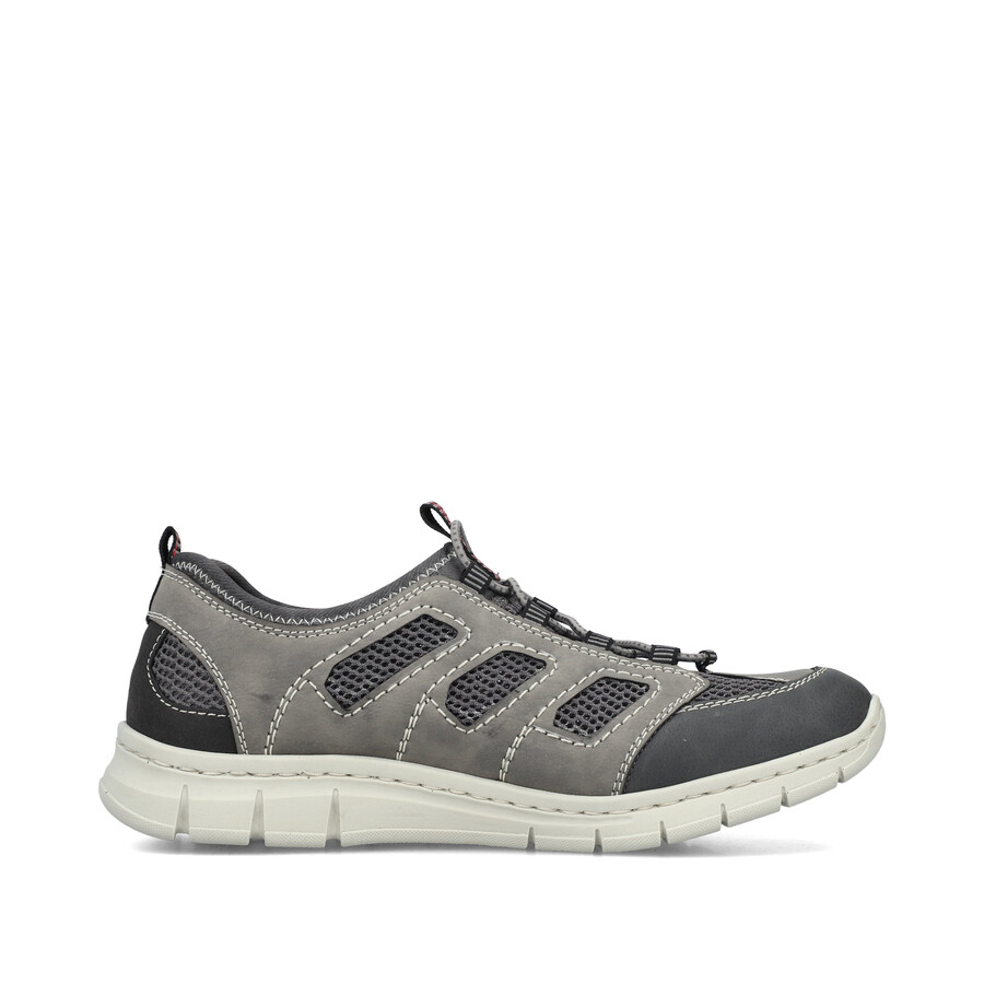 chaussures élastiques grises pour hommes rieker b7762-45