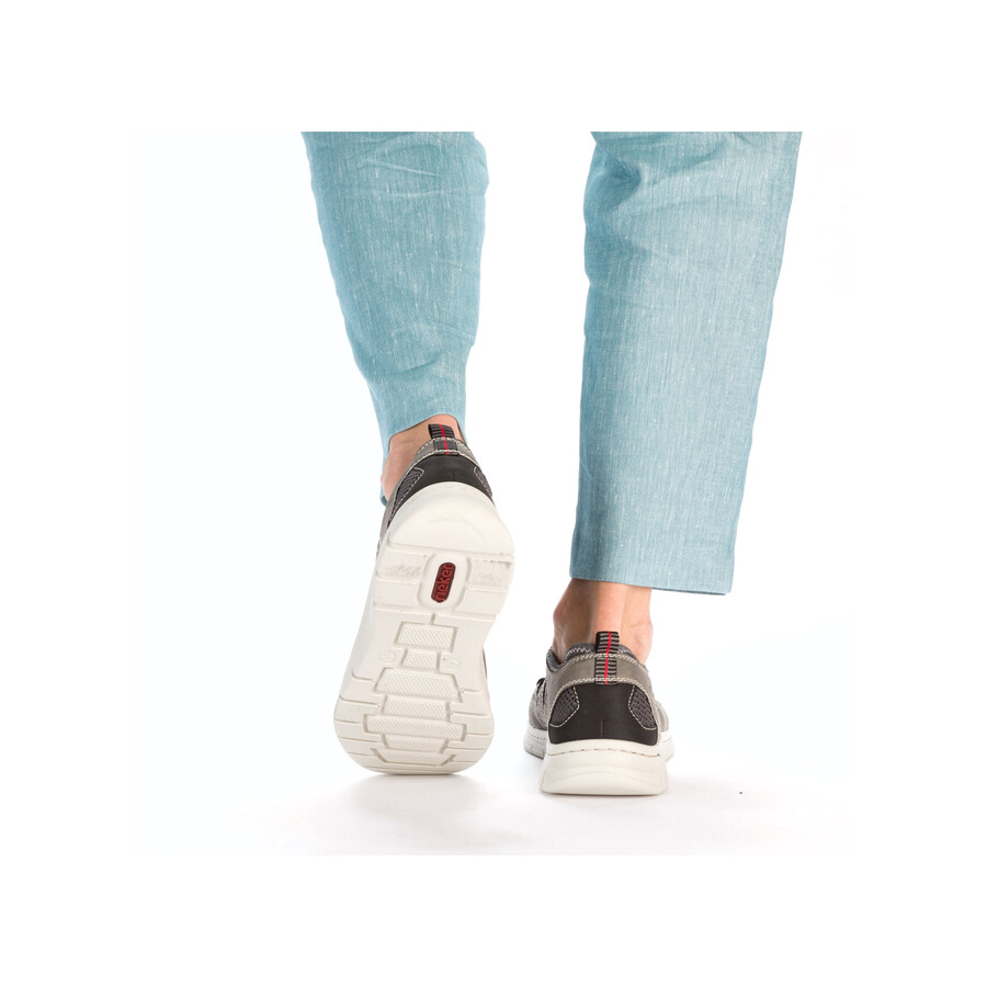 chaussures élastiques grises pour hommes rieker b7762-45