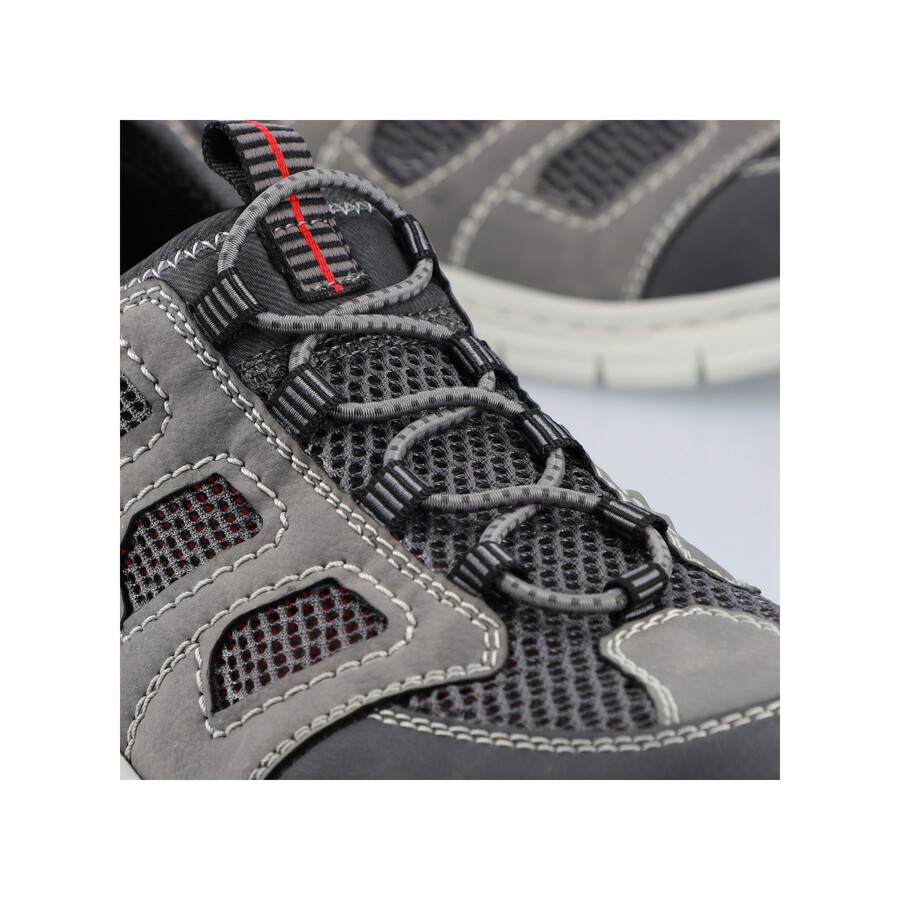 chaussures élastiques grises pour hommes rieker b7762-45
