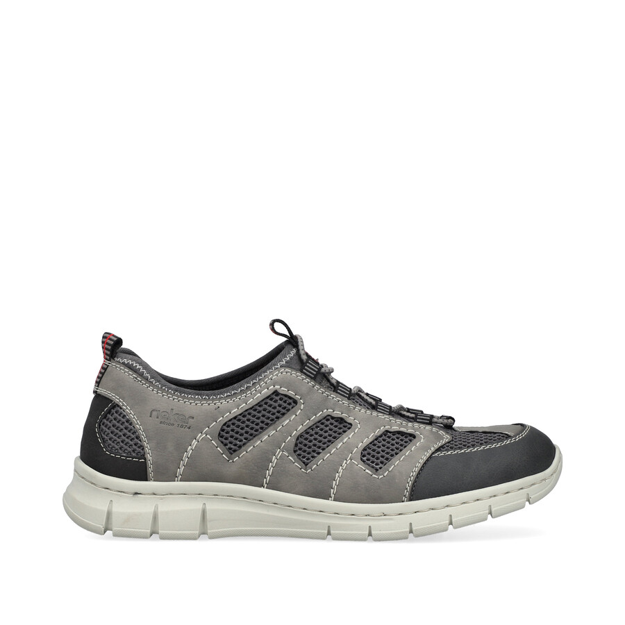 chaussures élastiques grises pour hommes rieker b7762-45