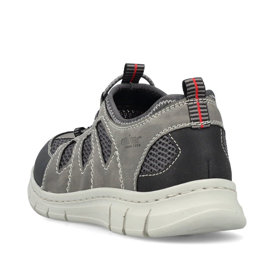 chaussures élastiques grises pour hommes rieker b7762-45