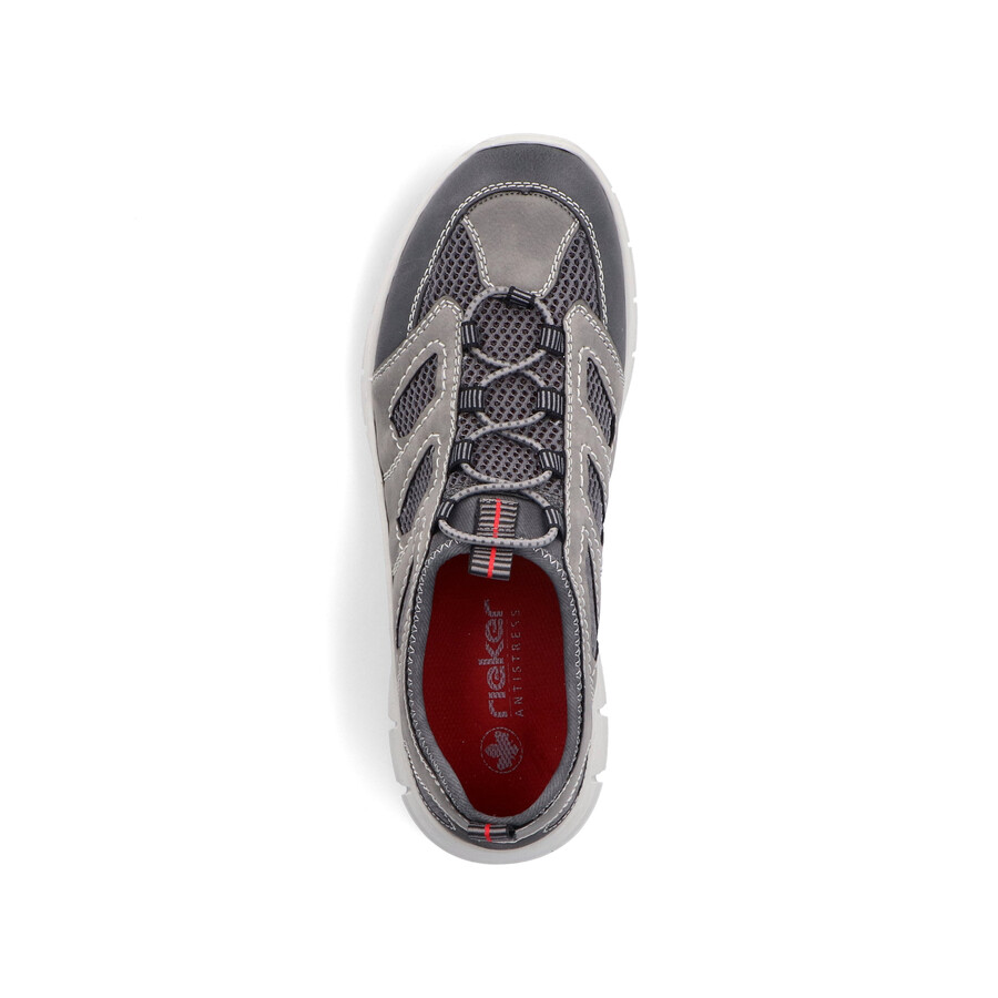 chaussures élastiques grises pour hommes rieker b7762-45