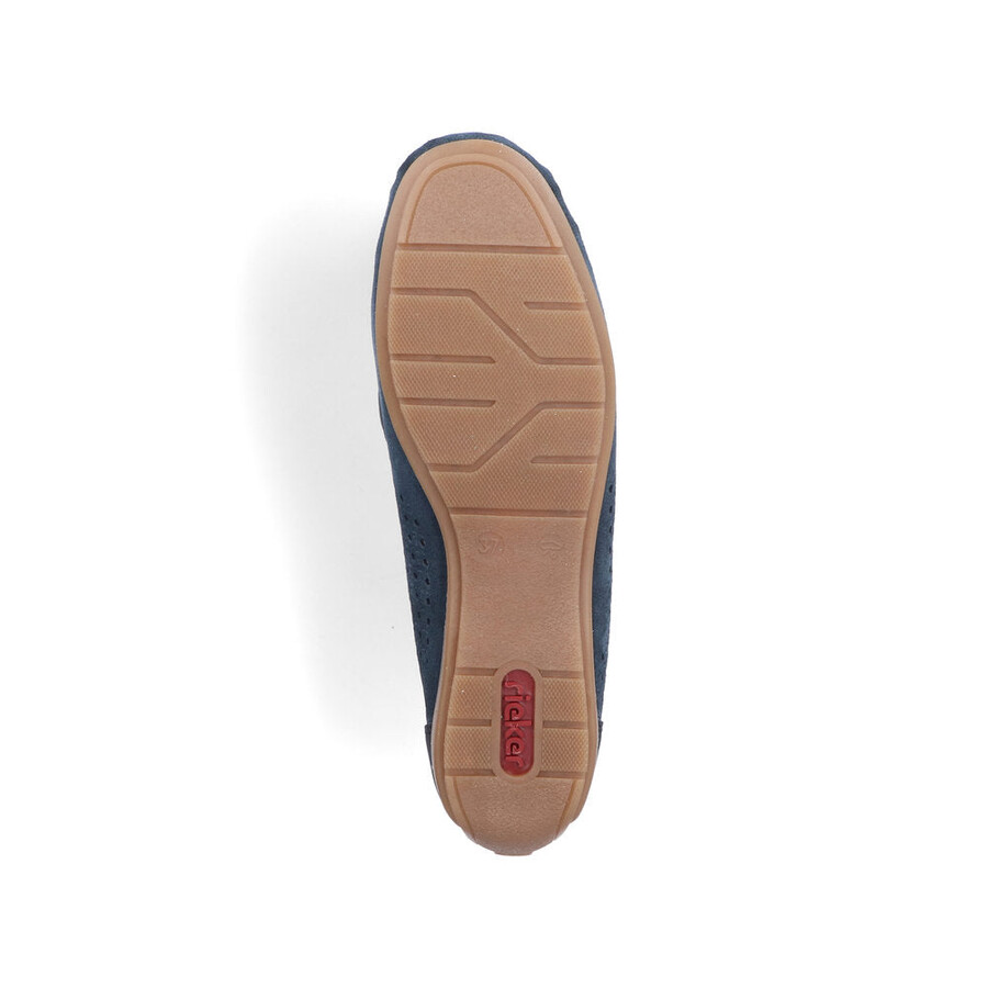 chaussures bleues à enfiler pour femmes rieker 40253-14