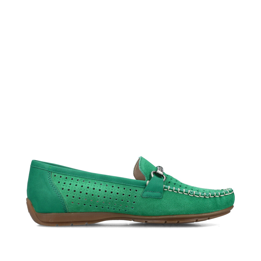 chaussures vertes à enfiler pour femmes rieker 40253-54