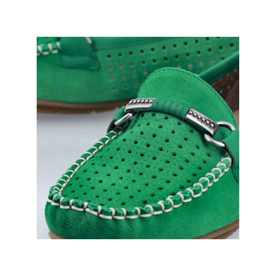 chaussures vertes à enfiler pour femmes rieker 40253-54