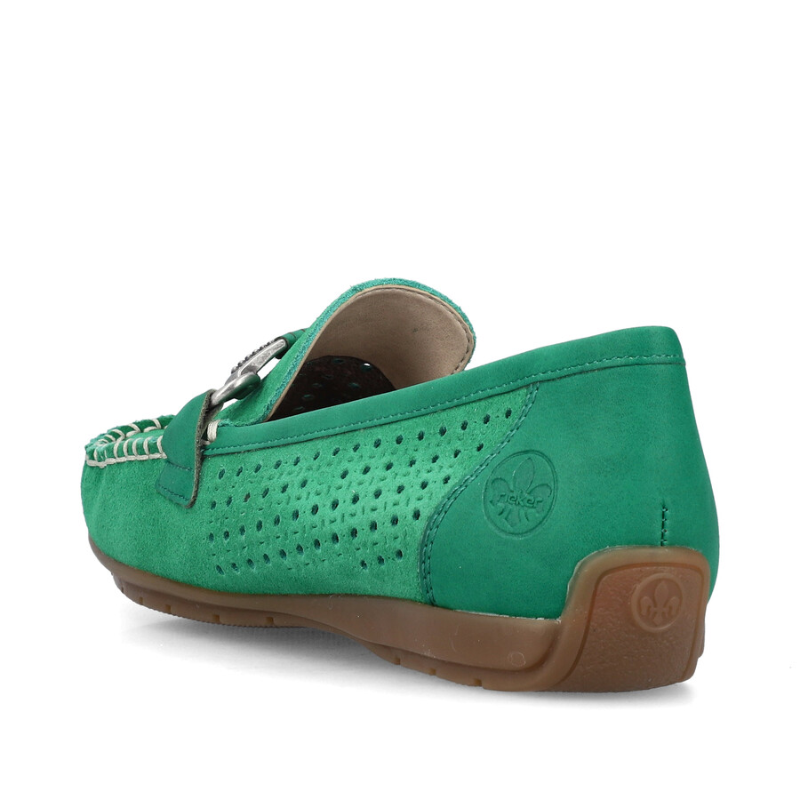 chaussures vertes à enfiler pour femmes rieker 40253-54