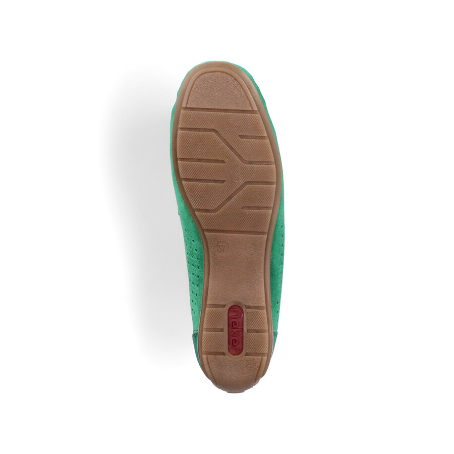 chaussures vertes à enfiler pour femmes rieker 40253-54