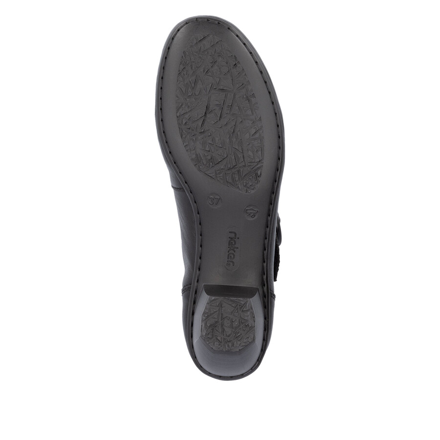 chaussures noires à scratch pour femmes rieker 41756-00