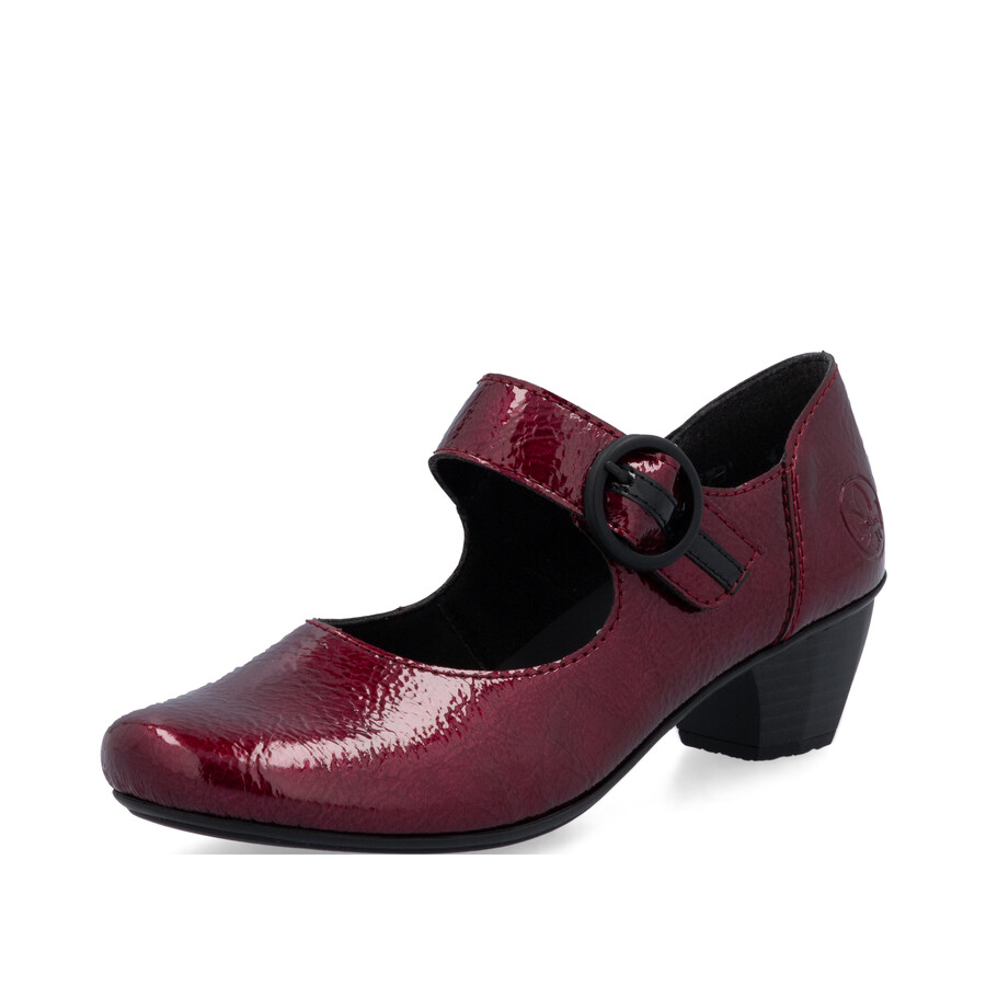 chaussures à scratch rouges pour femmes rieker 41756-33