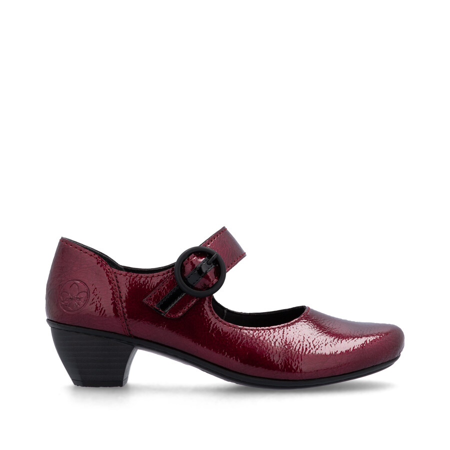 chaussures à scratch rouges pour femmes rieker 41756-33