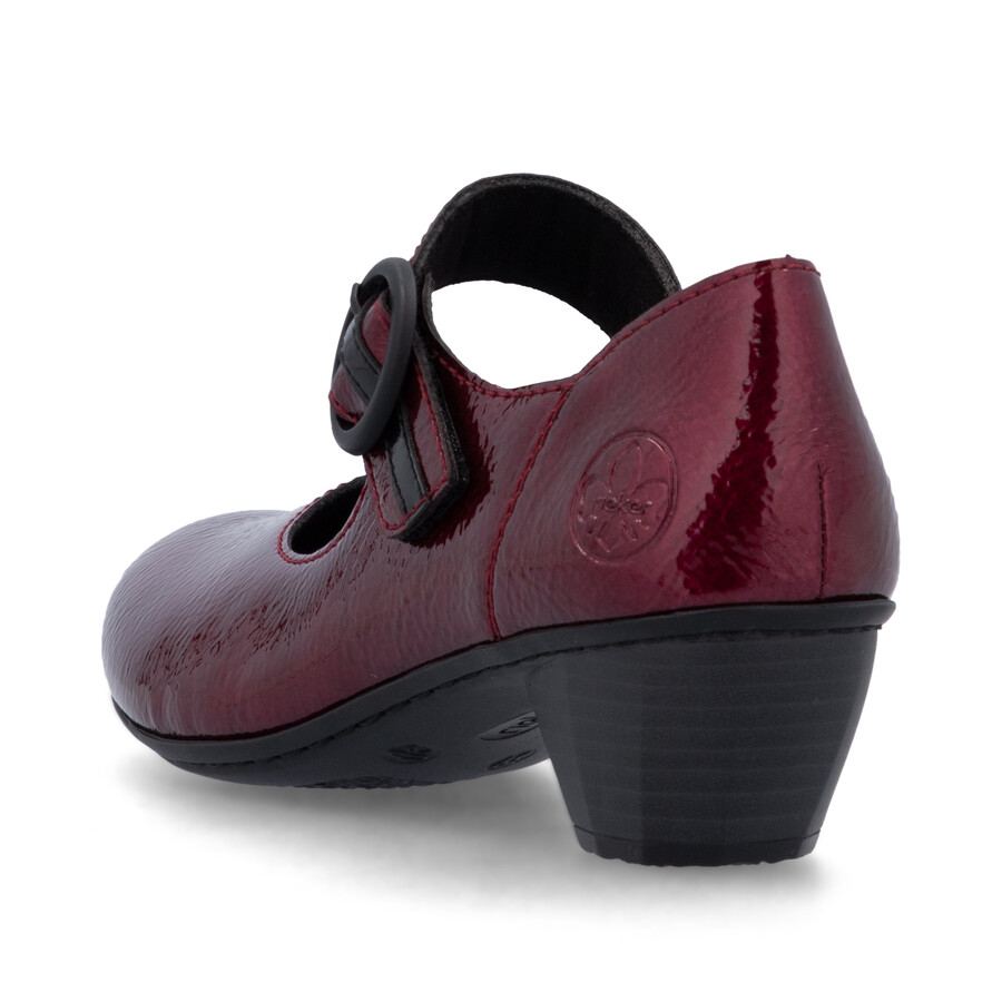 chaussures à scratch rouges pour femmes rieker 41756-33