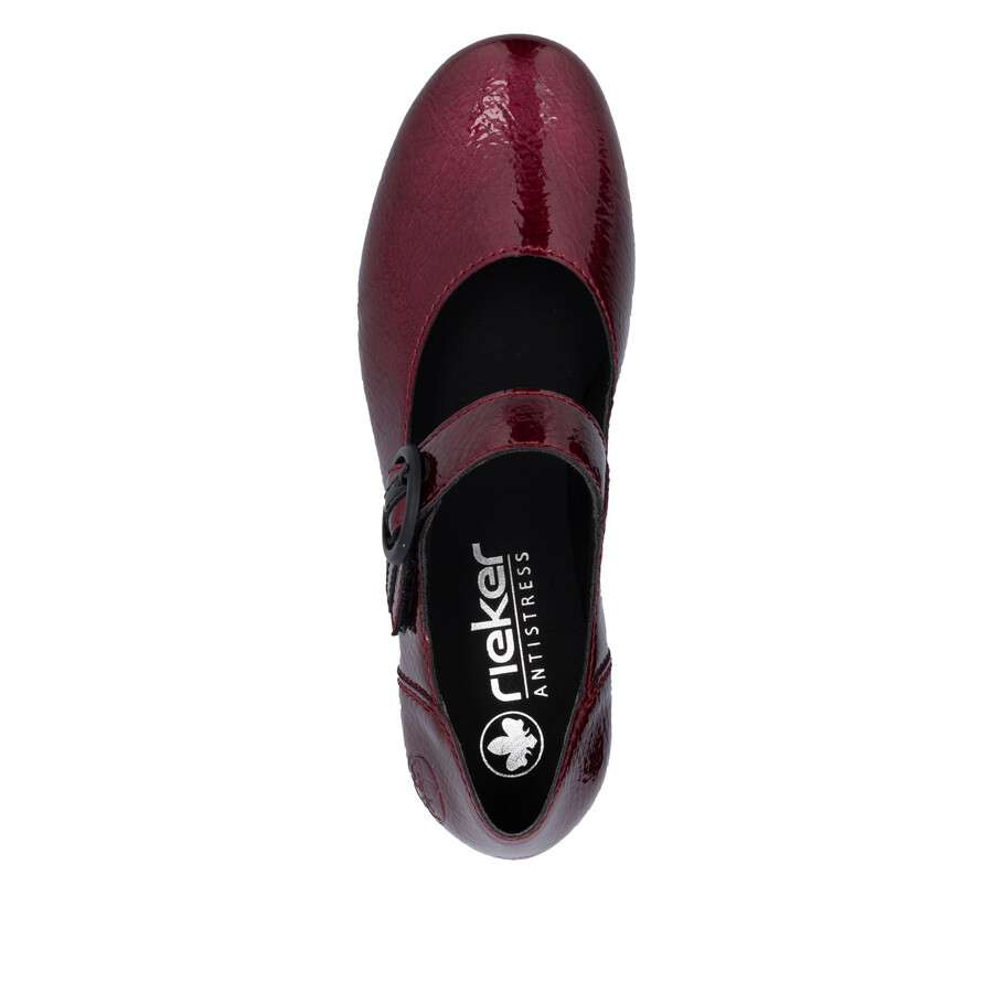 chaussures à scratch rouges pour femmes rieker 41756-33