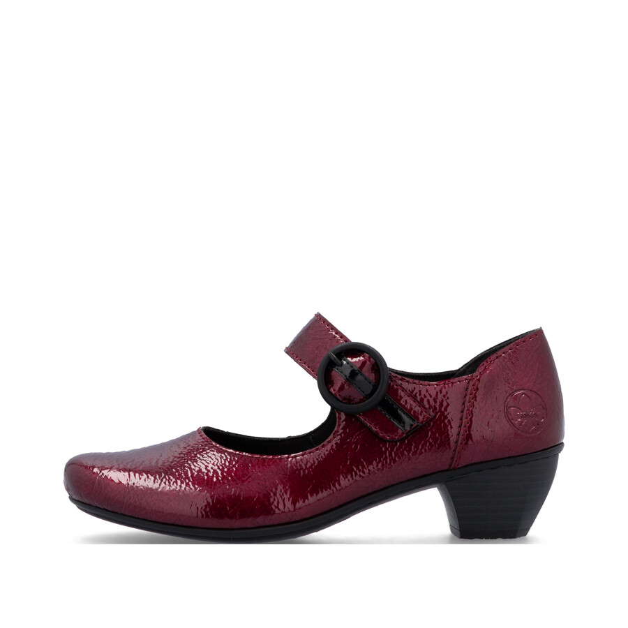 chaussures à scratch rouges pour femmes rieker 41756-33