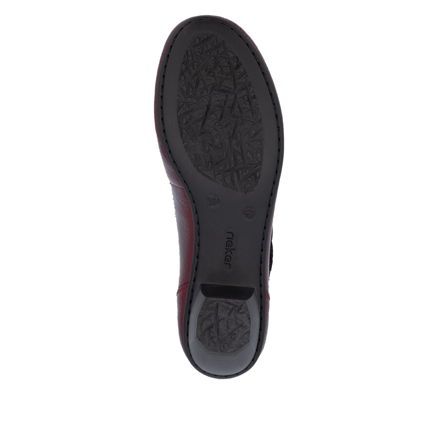 chaussures à scratch rouges pour femmes rieker 41756-33