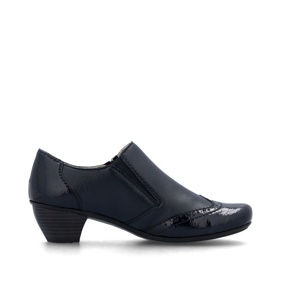 chaussures à fermeture éclair bleues pour femmes rieker 41757-15