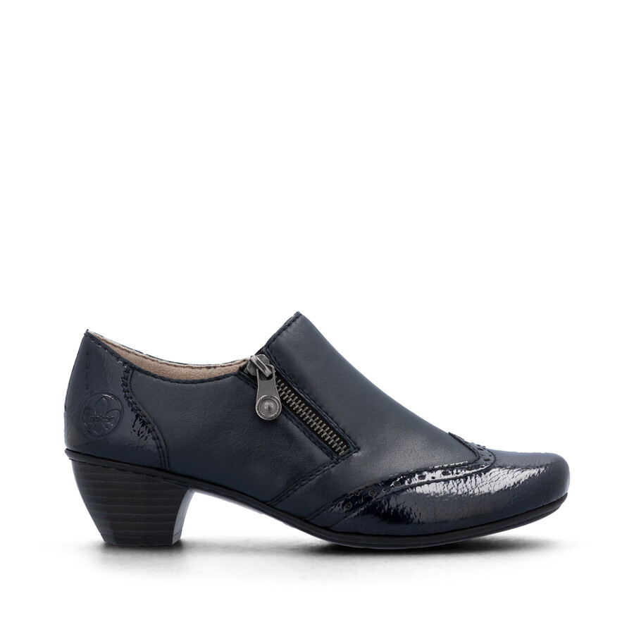 chaussures à fermeture éclair bleues pour femmes rieker 41757-15
