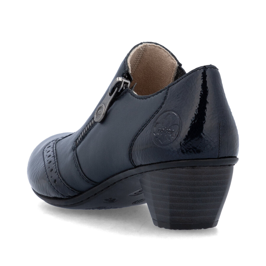 chaussures à fermeture éclair bleues pour femmes rieker 41757-15