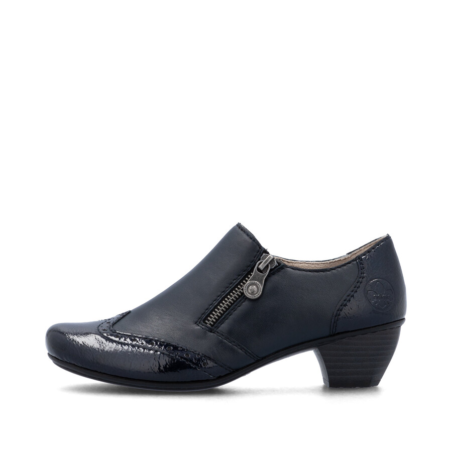 chaussures à fermeture éclair bleues pour femmes rieker 41757-15