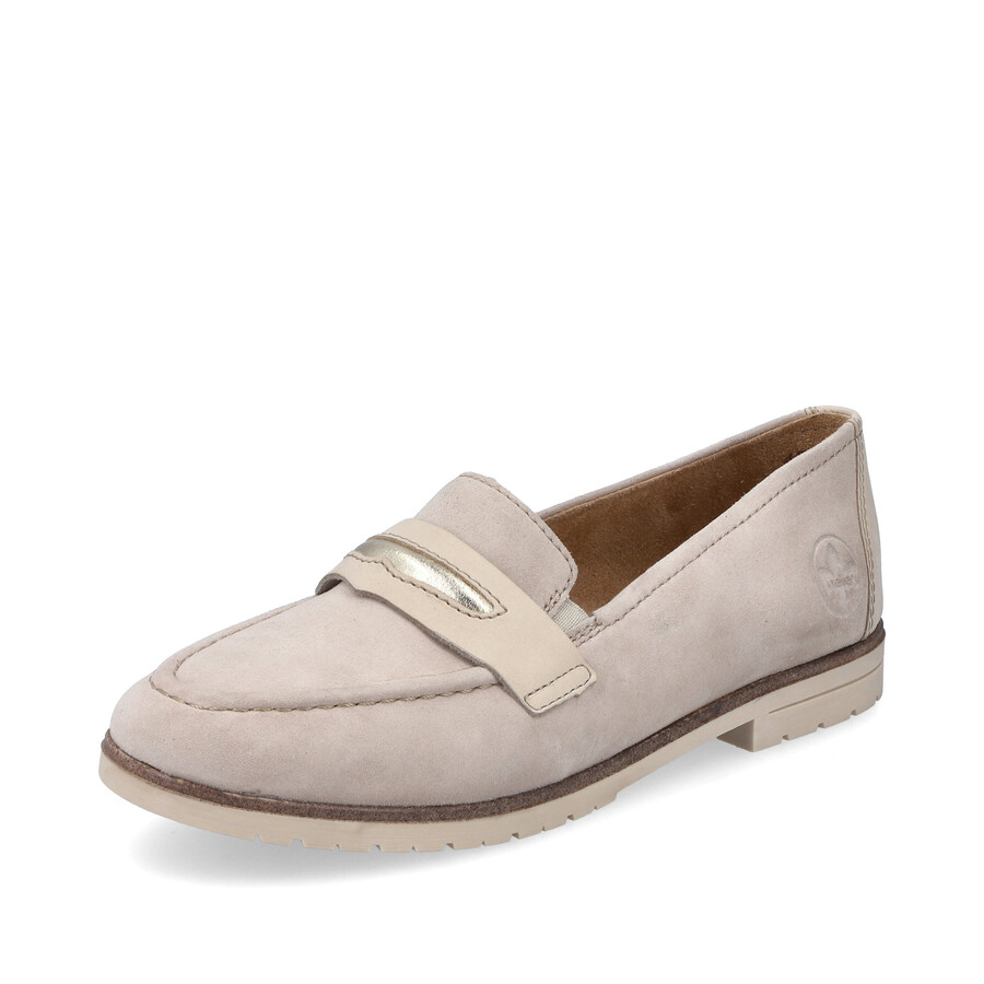 chaussures beiges élastiques pour femmes rieker 45301-60