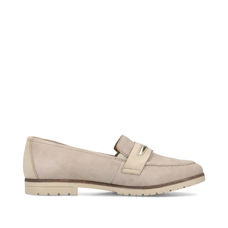 chaussures beiges élastiques pour femmes rieker 45301-60