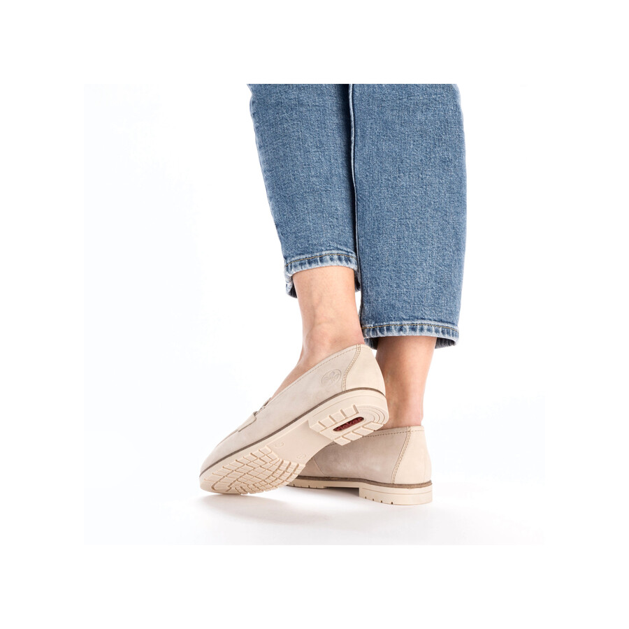 chaussures beiges élastiques pour femmes rieker 45301-60