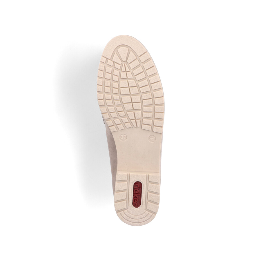 chaussures beiges élastiques pour femmes rieker 45301-60
