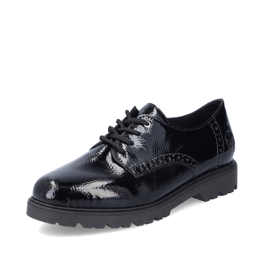 chaussures élastiques noires pour femmes rieker 45502-00