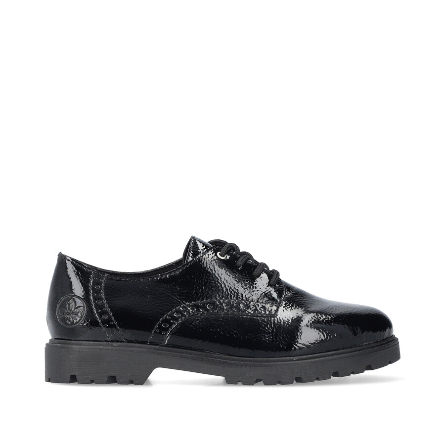 chaussures élastiques noires pour femmes rieker 45502-00