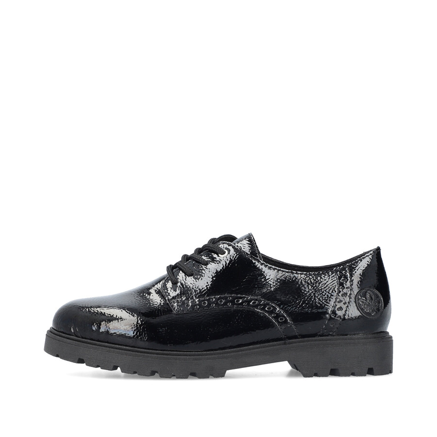 chaussures élastiques noires pour femmes rieker 45502-00