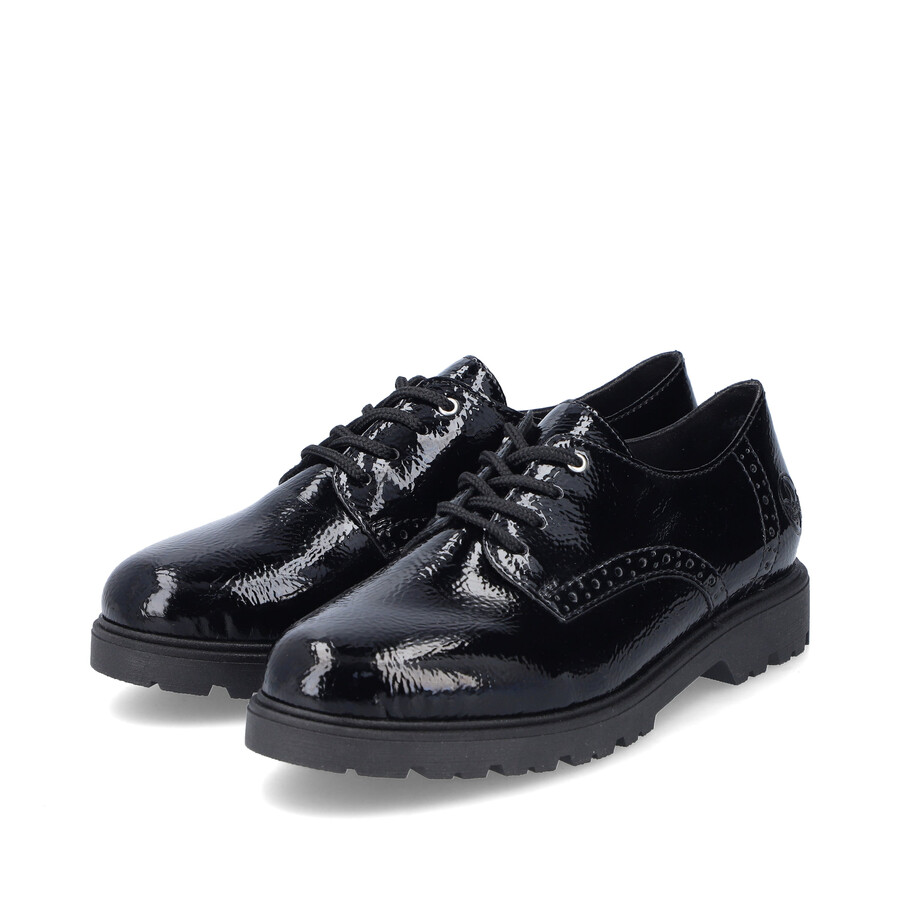 chaussures élastiques noires pour femmes rieker 45502-00