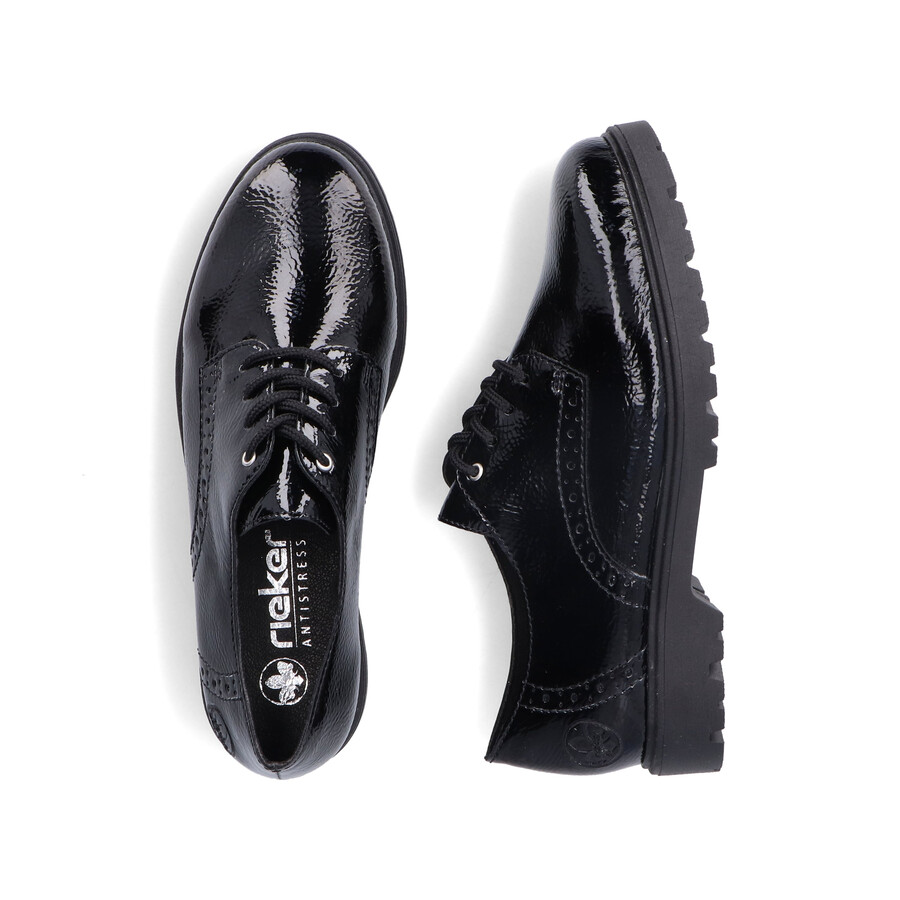 chaussures élastiques noires pour femmes rieker 45502-00