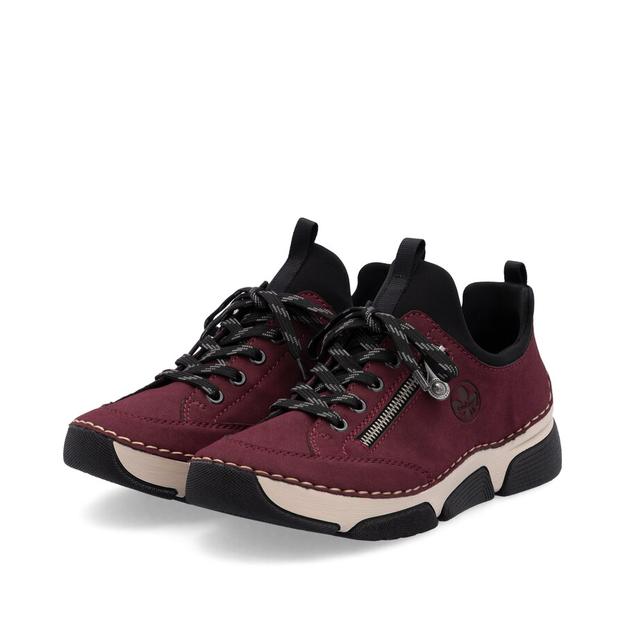 chaussures élastiques rouges pour femmes rieker 45973-36