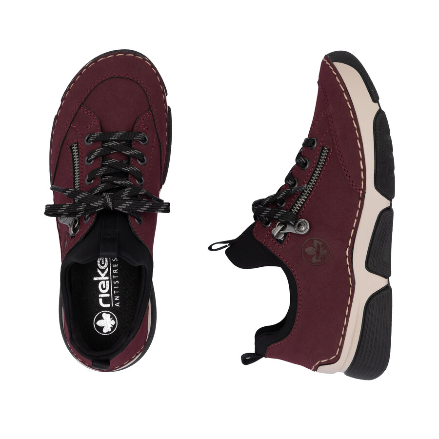 chaussures élastiques rouges pour femmes rieker 45973-36