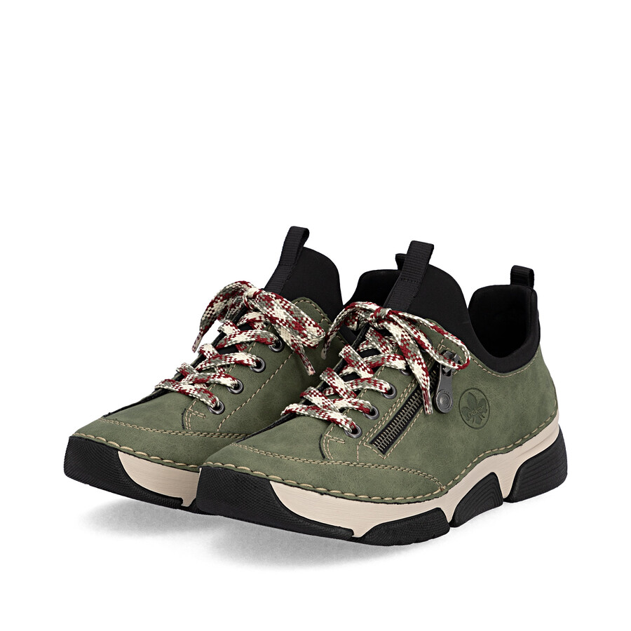 chaussures élastiques vertes pour femmes rieker 45973-54
