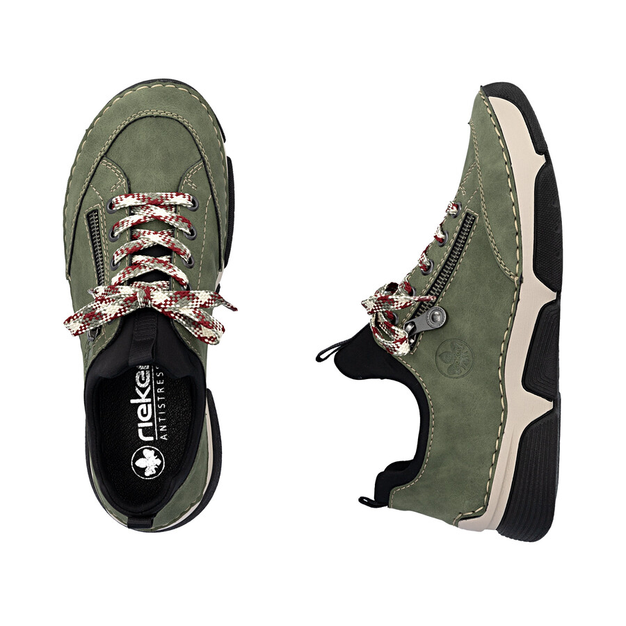 chaussures élastiques vertes pour femmes rieker 45973-54