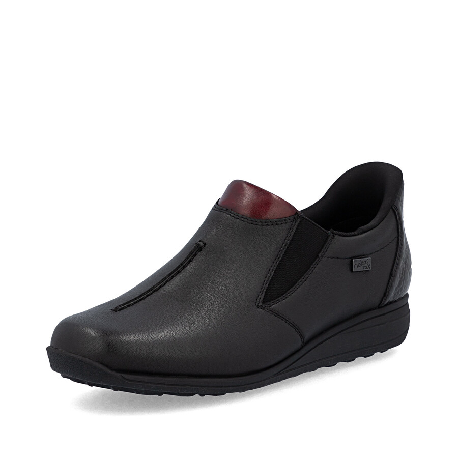 chaussures élastiques noires pour femmes rieker 47253-00
