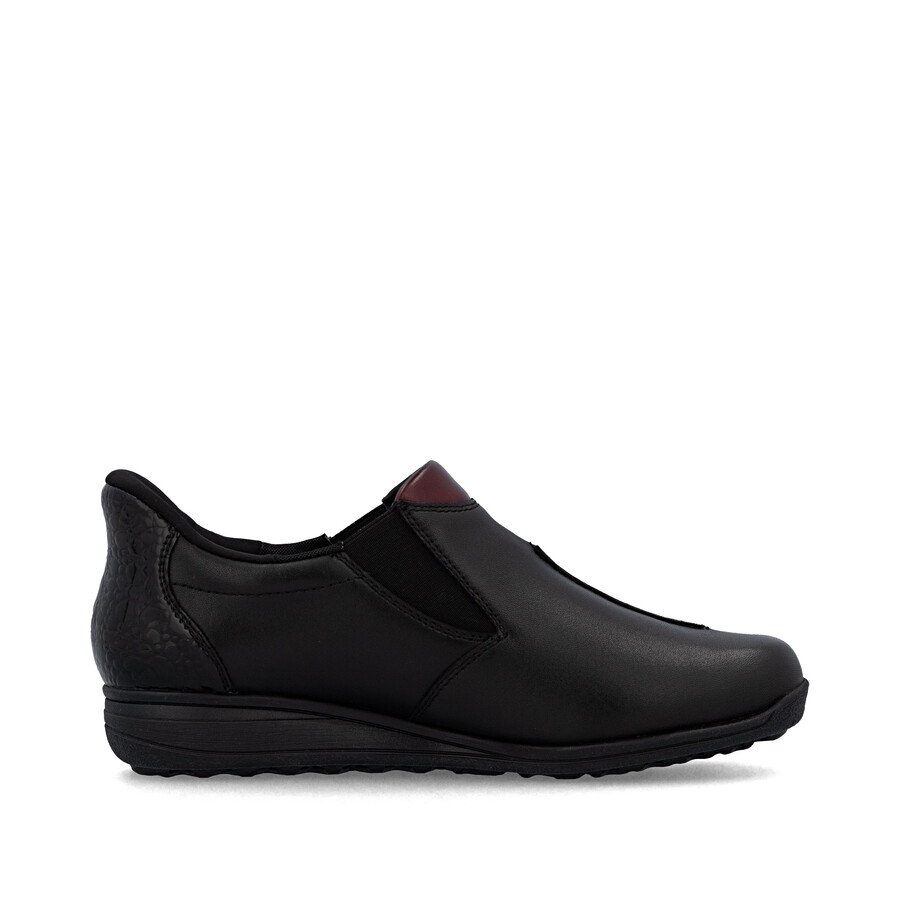 chaussures élastiques noires pour femmes rieker 47253-00