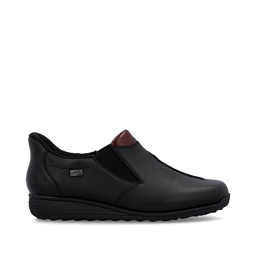 chaussures élastiques noires pour femmes rieker 47253-00