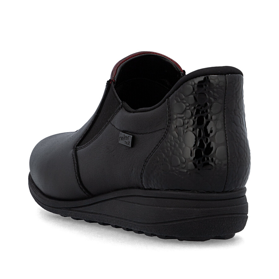 chaussures élastiques noires pour femmes rieker 47253-00