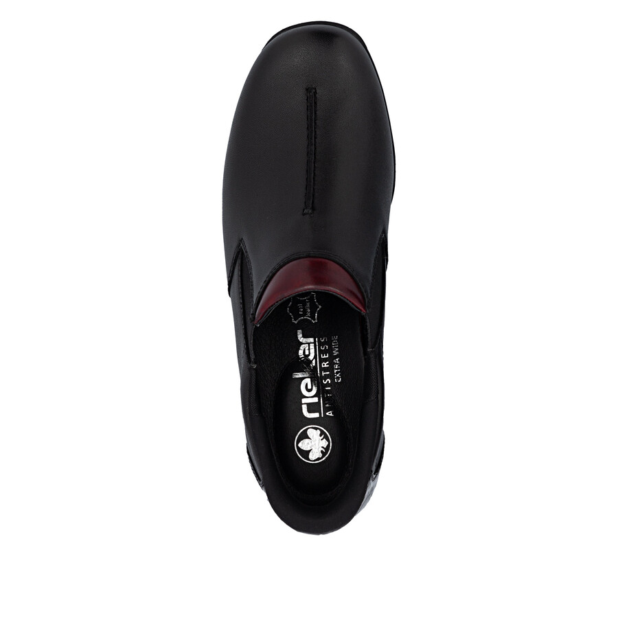 chaussures élastiques noires pour femmes rieker 47253-00
