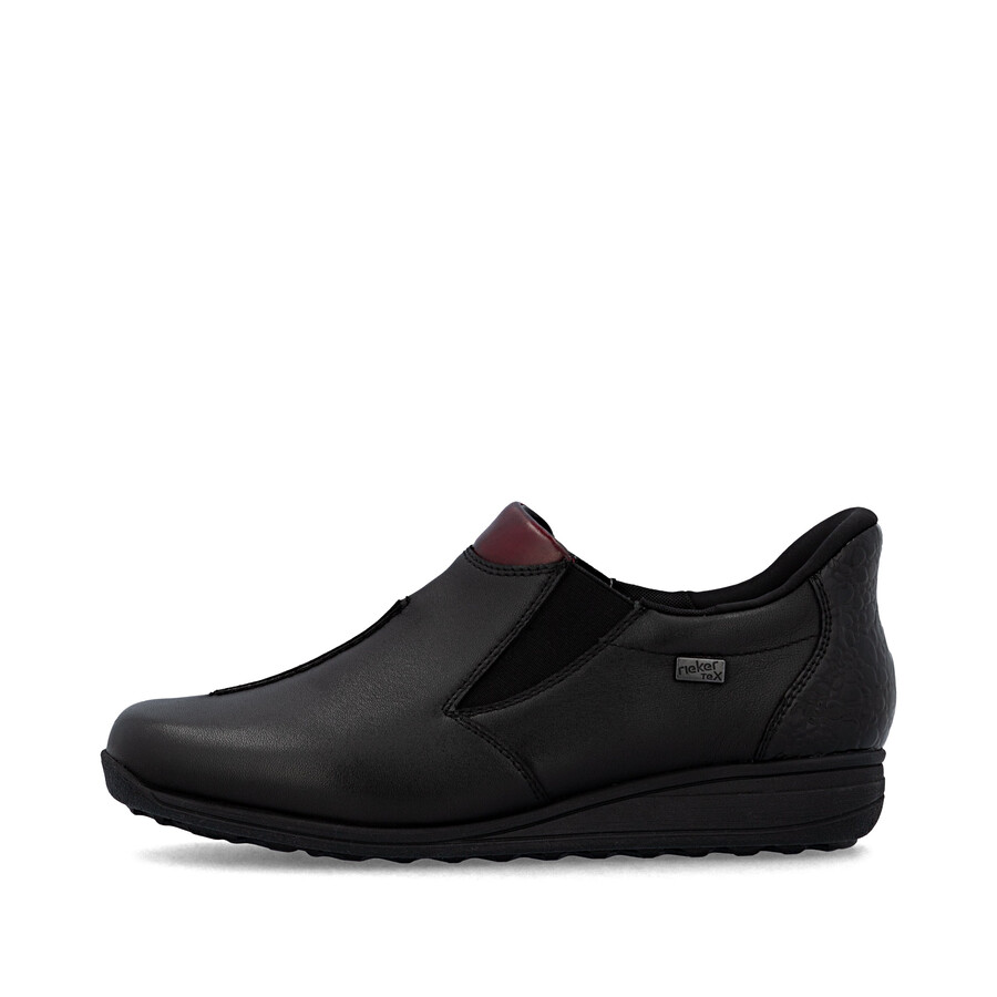 chaussures élastiques noires pour femmes rieker 47253-00