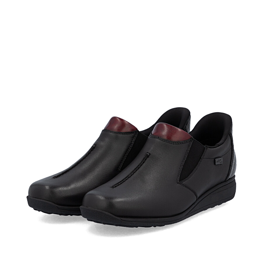 chaussures élastiques noires pour femmes rieker 47253-00