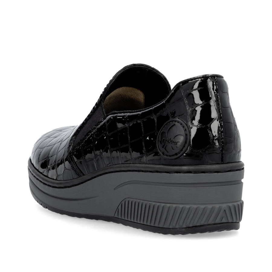 chaussures élastiques noires pour femmes rieker 48752-00