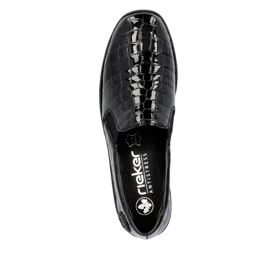 chaussures élastiques noires pour femmes rieker 48752-00